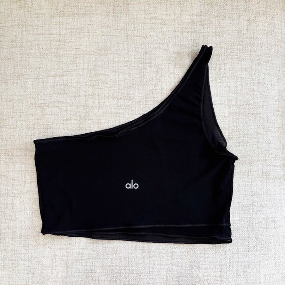 alo Black Mesh Sheer Illusion Tank size Small - Picture 8 of 11